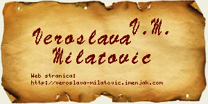 Veroslava Milatović vizit kartica